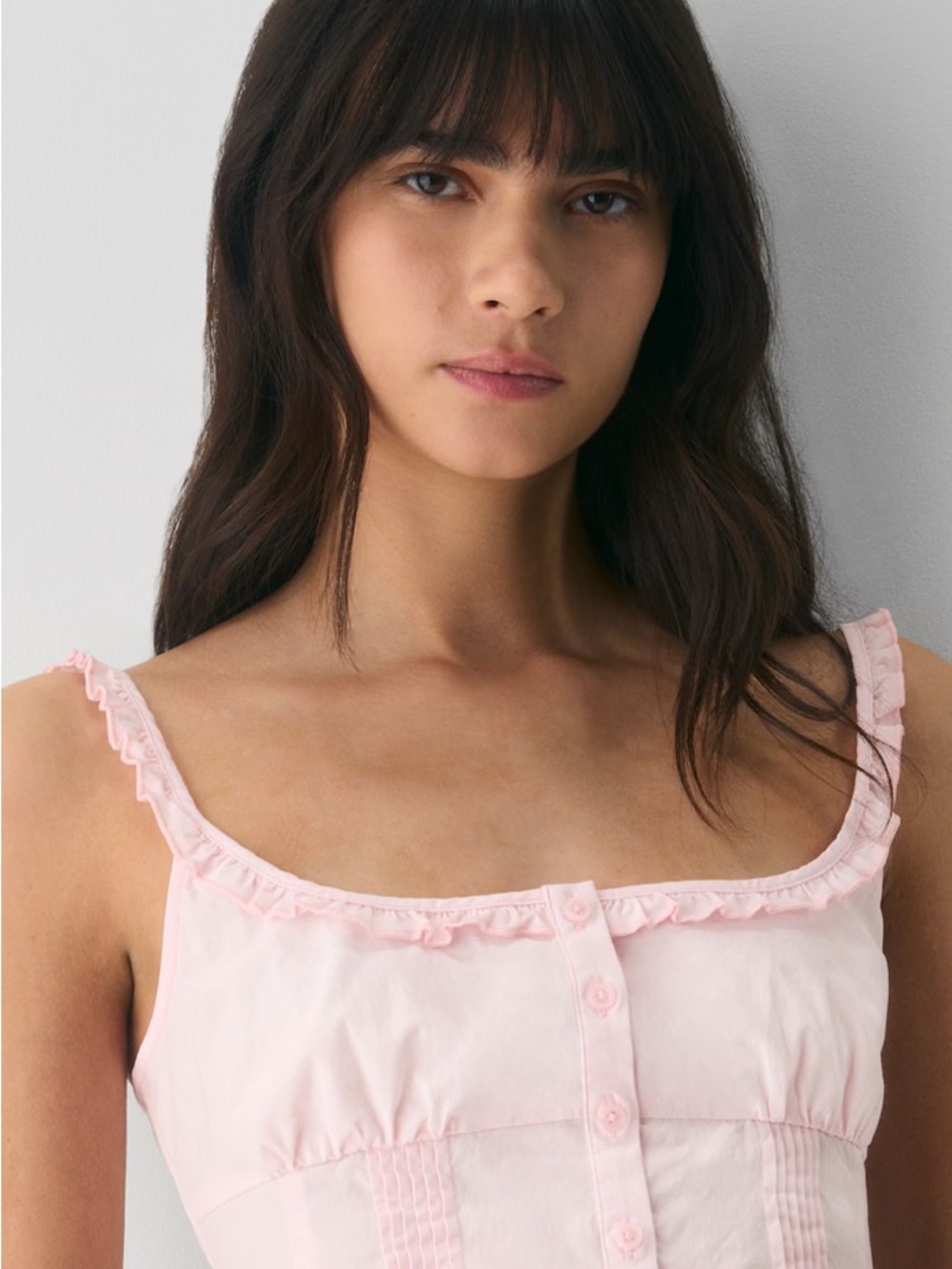 Aritzia Sunday Best Gumdrop Poplin Cami Tank Top - Villa Pink - Picture 2 of 7